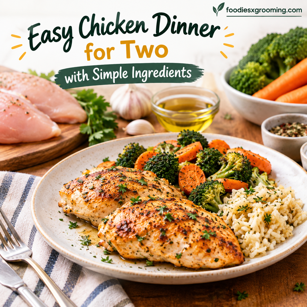 Easy Chicken Dinner for Two with Simple Ingredients