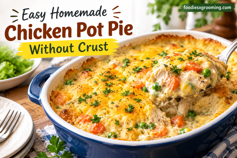 Easy Homemade Chicken Pot Pie Without Crust