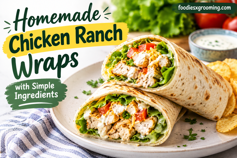 Homemade Chicken Ranch Wraps With Simple Ingredients