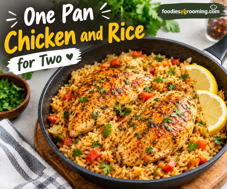 One Pan Chicken and Rice for Two